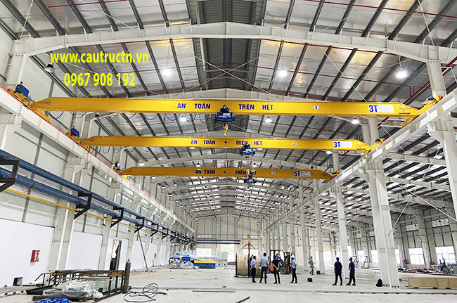 Cầu trục dầm đơn 3 tấn Lắp đặt cầu trục 3 tấn chất lượng