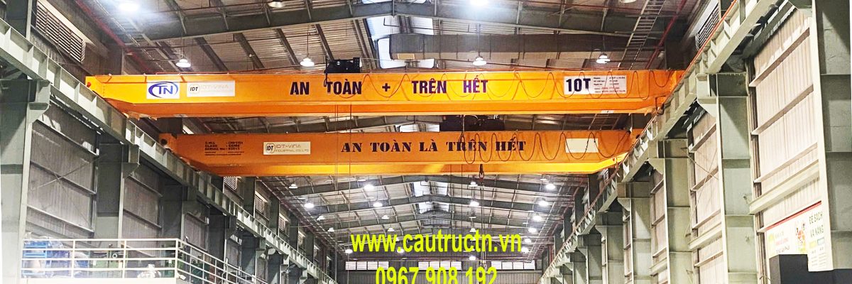 Cẩu trục đôi 10 tấn & 30 tấn trong nhà xưởng Cẩu trục đôi 10 tấn & 30 tấn trong nhà xưởng