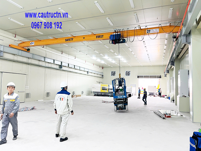Lắp đặt cẩu trục 2 tấn tại KCN Vân Trung Việt Yên Bắc Giang